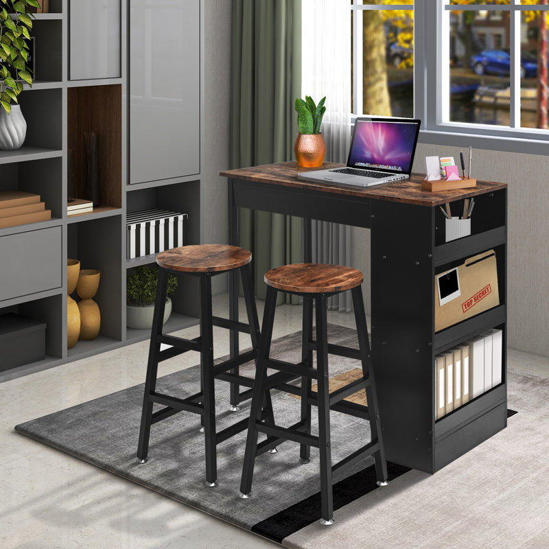 Boxworth 49 cm Steel Mini Bar Cabinet