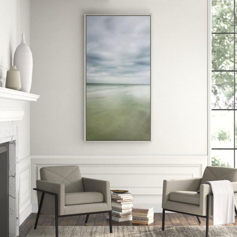 «Beach Blur» - Cadre flottant sur toile