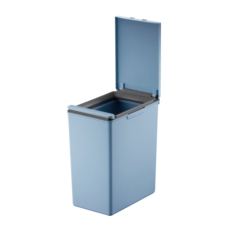 Morandi Touch Top Rubbish Bin, Blue, 40cm H x 20.6cm W x 32.5cm D, 20 L