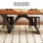 French mid-century style solid wood dining table-783564473