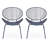 Andrighetti Outdoor Metal Mesh Shell Chairs-615870364