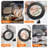 Desk Lamp with Round Stand & Clamp, Magnifier LED Lamp, Adjustable Height Table Light
