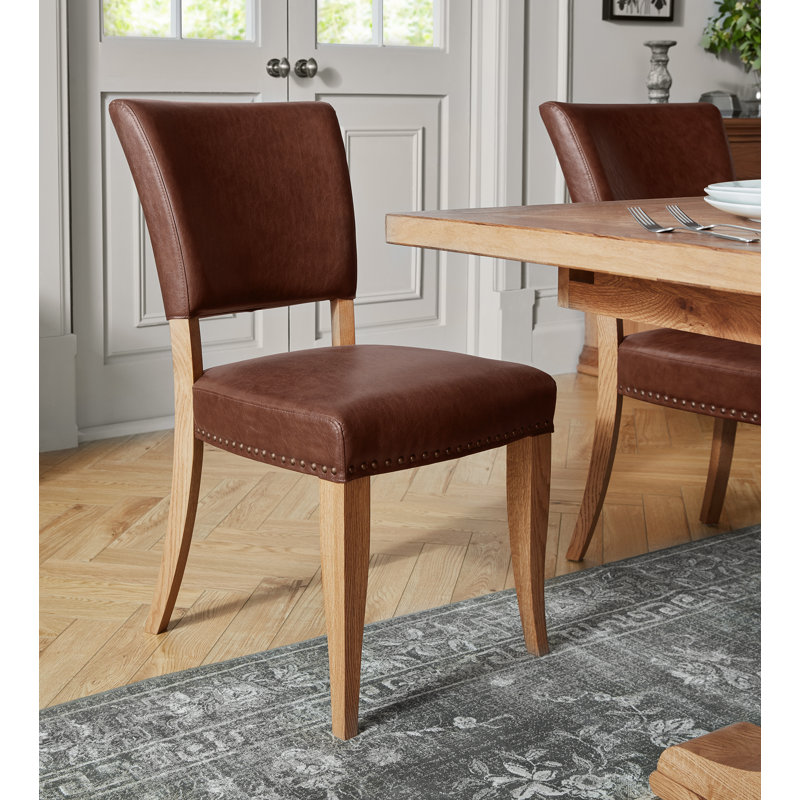 Affonso 48cm H Polyester Blend Upholstered Side Chair in Tan, Tan