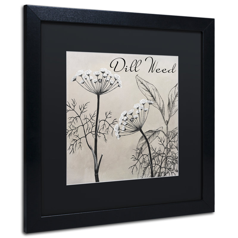 «Flowering Herbs III» par Jadaya, impression encadrée, Noir, H 16 po x l 16 po x P 0,5 po