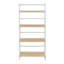 Bibliothèque contemporaine Dakota en métal peint blanc et bois naturel par Lumisource-623750934
