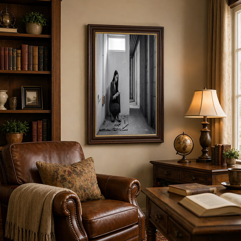 Art mural sur toile noir et blanc, H 12 po x l 18 po