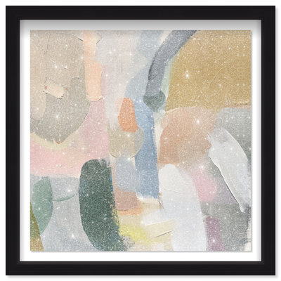 Whirling Palette II Shadowbox Abstract Print by Oliver Gal, Black Frame, 12 x 12