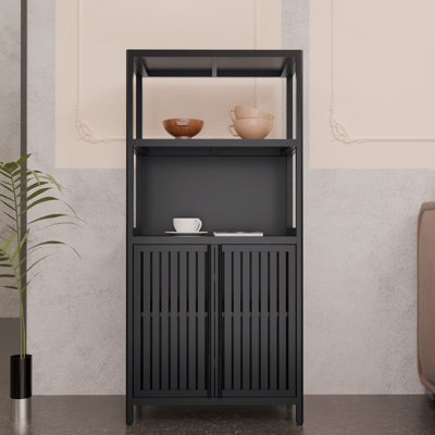 Grande armoire de rangement en bambou de 52 po
