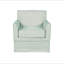 Fauteuil à jupe d'appoint, l 30 po x P 30,5 po x H 33 po, en polyester et bois massif, 1 pièce, vert menthe, avec housse d'une capacité de 300 lb