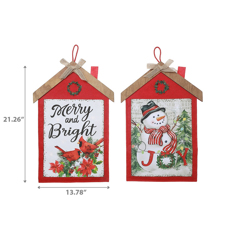Ensemble de 2 plaques DEL en forme de maison