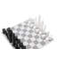 Acrylic NEW YORK vs LOS ANGELES Chess Set with Marble Hatch Board