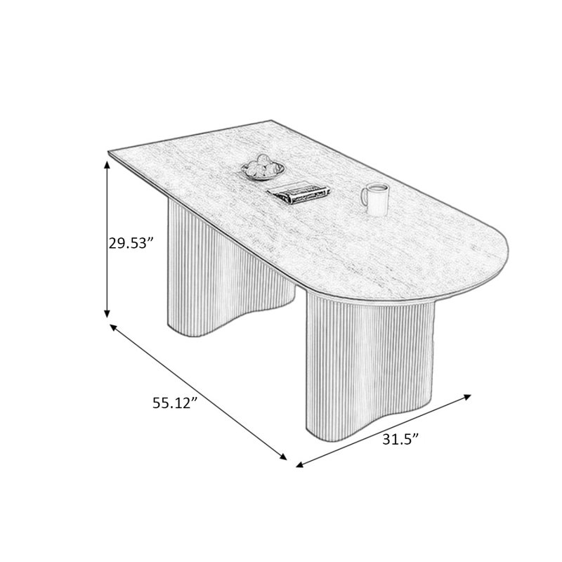 Table de salle à manger Modern, 29.53"H x 55.12"L x 31.5"W
