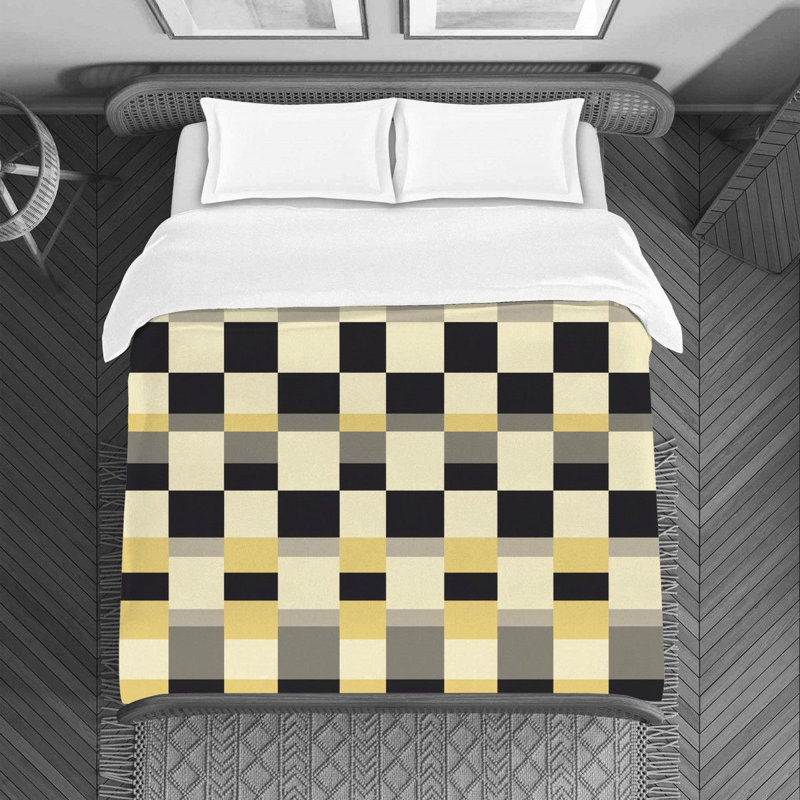 Modern Gingham Duvet Cover, King Duvet Cover
