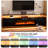 80" Fireplace TV Stand, Dual Led Lights Entertainment Center & Media Console, Fits TVs up to 90", w/Outlet, 42" Electric Fireplace, TV Stand for Living Room-532210527