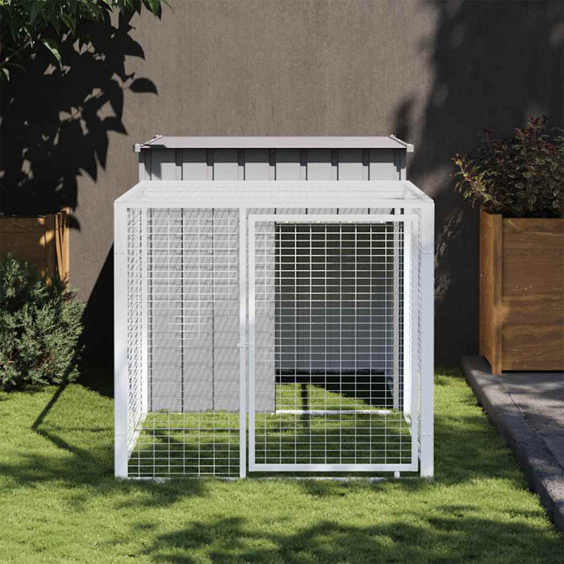 Killeen Chicken Coop, 110cm H x 110cm W x 405cm D, Light Grey