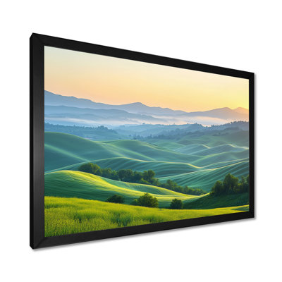 Impression sur toile encadrée Counrtive Rolling Hills At Dawn III - campagne