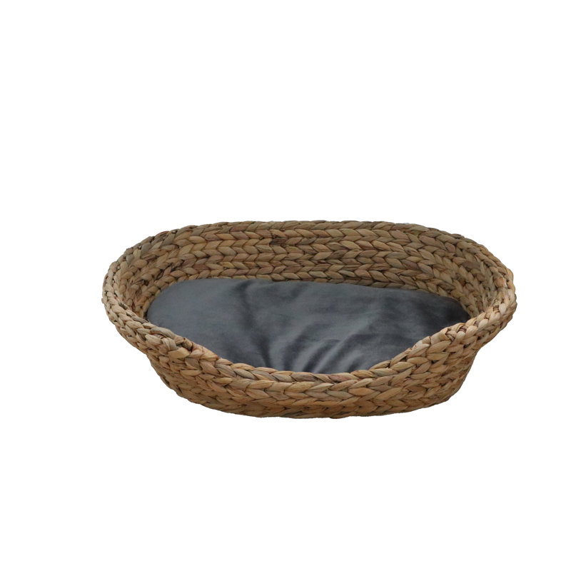 Duty Velvet Bolster Pet Bed, Grey