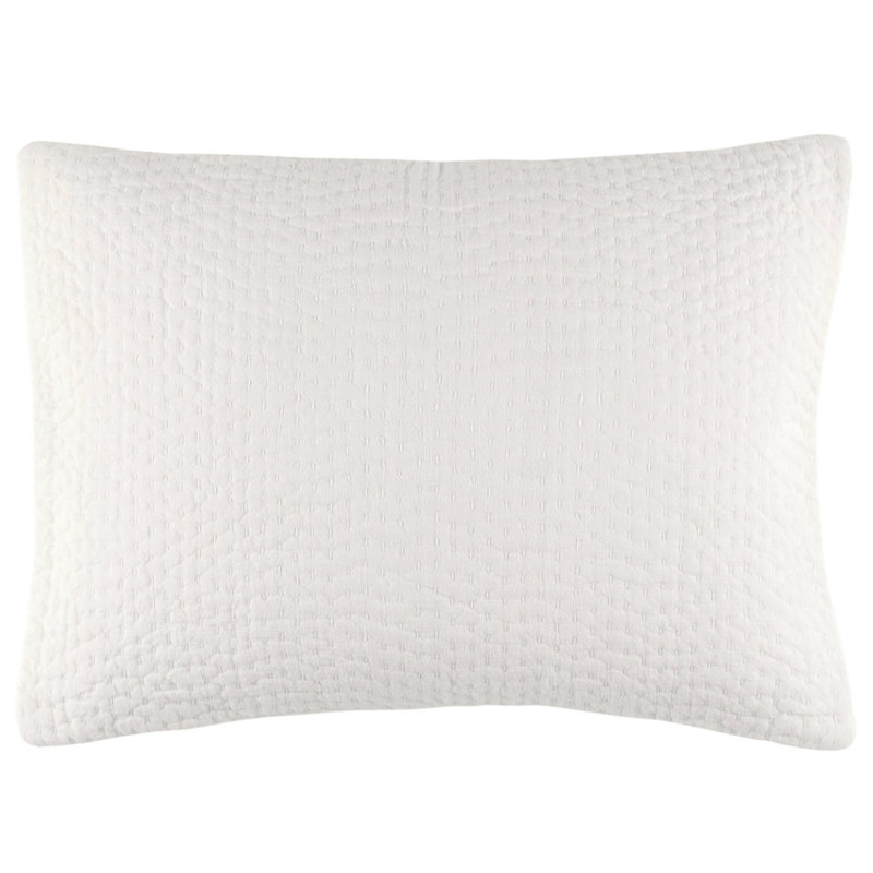 Seychelles Quilted Sham, Standard, Dove White