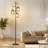 70'' Farmhouse 3-Light Dimmable Floor Lamp with Cage Shades and LED Bulbs