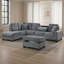 Ensemble de canapé modulaire, méridienne et repose-pieds 3 pièces Aea -111572276