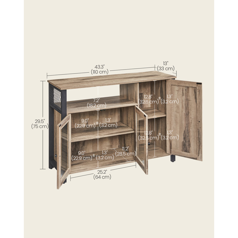 Joshi 110cm Sideboard, Brown