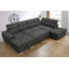 Canapé modulaire en U de 128 po avec repose-pieds et canapé modulaire réversible de 7 places avec siège de rangement, ensembles de canapés de salon avec appui-tête réglable