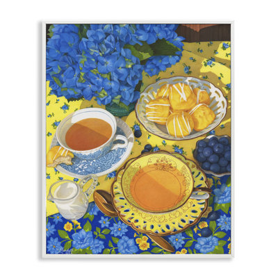 Art du thé bleu et jaune par Mardell Schuster