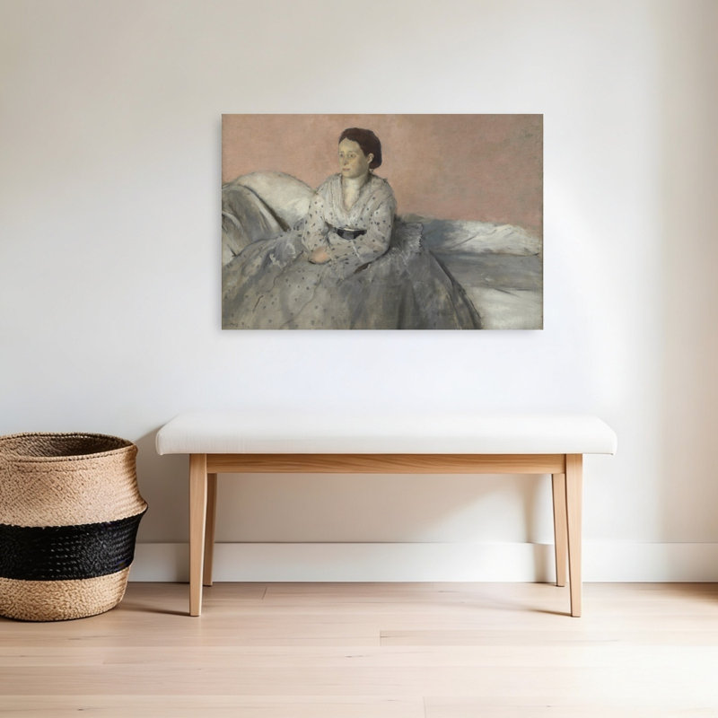 Madame René De Gas, 1872-1873, portrait abstrait impressionniste contemporain, estampe murale, H 24 po x l 36 po