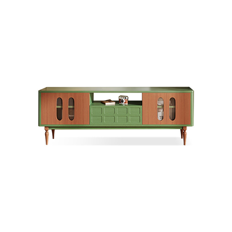 Meuble télé moderne en bois manufacturé vert, 70.87