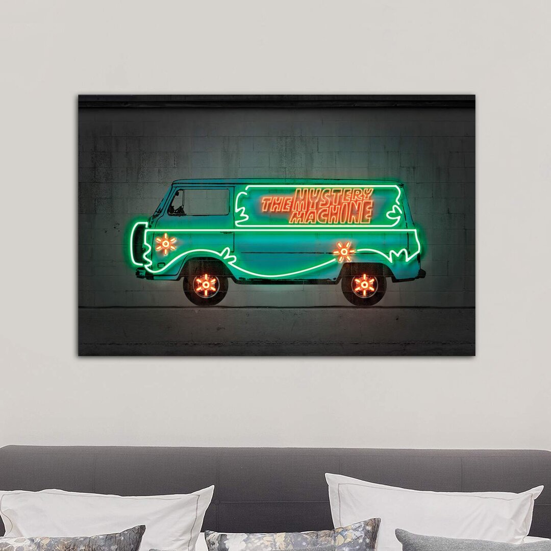 Leinwandbild - Grafikdruck „Mystery Car” von Octavian Mielu