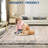 Washable Low-Pile Area Rug with Non-Slip Backing, Distressed Edge Modern Design for Living Room, Bedroom, Office-1465096235