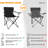 Camping Chairs 4 Pack, Oversized Folding Chair With Cup Holders For Adults, Portable Chair & Carry Bag For Outdoor Backyard, Beach, Lawn, Patio, Picnic, Fishing, Oxford Fabric & Heavy Duty(Blue)-381011899