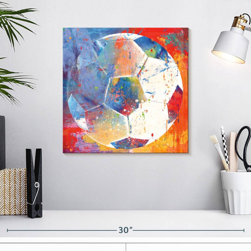 Éclaboussures de peinture de football Sireci, H 16 po x l 16 po