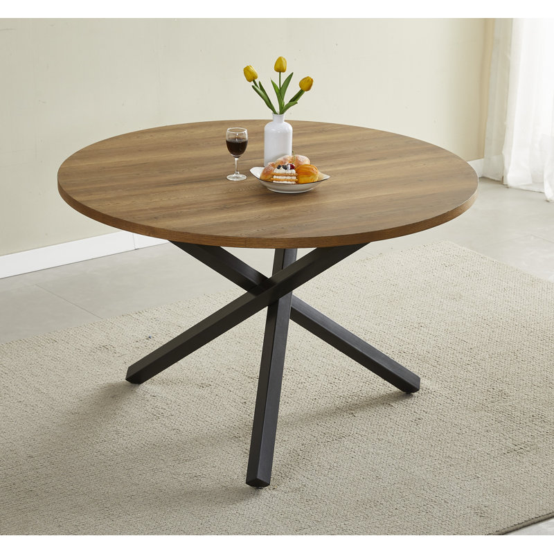 Hoswell Round table with metal base