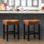 Set of 2,Backless Leather Barstool-1911170195-1911170193