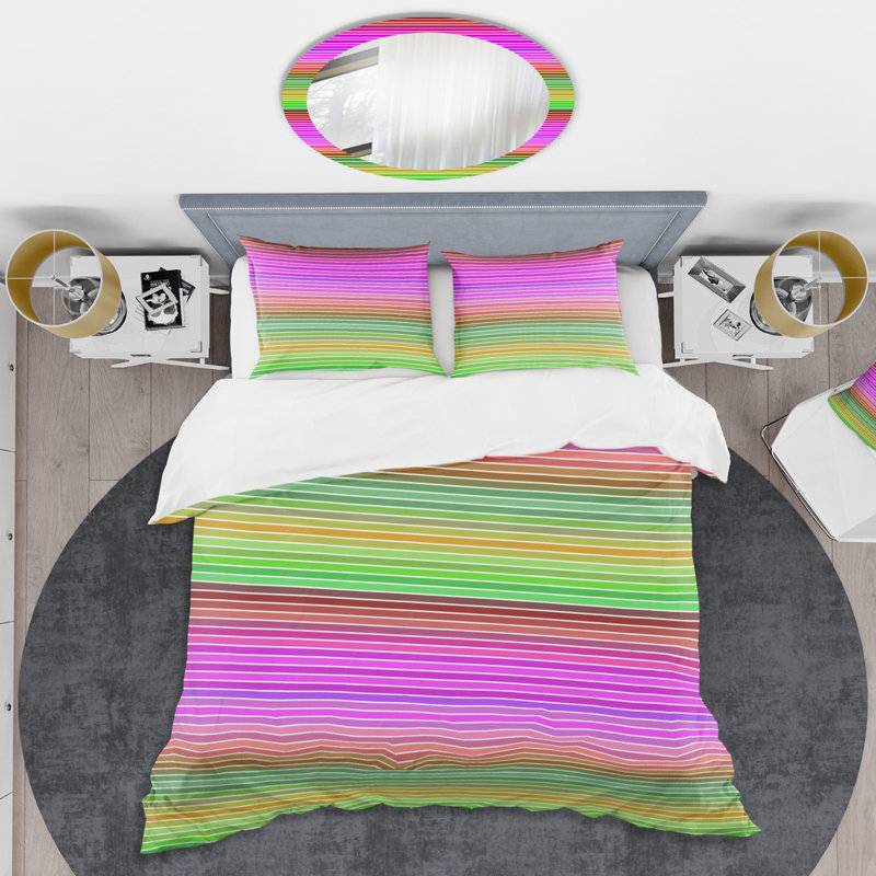 Retro Art Deco - Mid century bedding set - Modern Mid-century Bed cover set, Full/Queen Duvet Cover + 2 Shams
