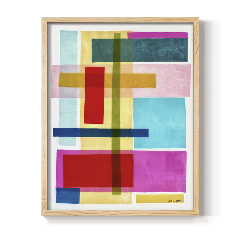 Spectrum I Framed Print - Solid Wood, Natural Framed, 11" H x 9" W
