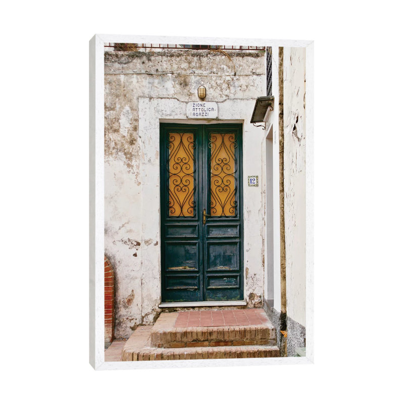 Italian Door No 12 by Susan Vizvary - Print on Canvas, White Framed, 66.04 cm H x 45.72 cm W