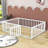 Gurdas Wood Daybed Frame with Fence and Door-1067426151-1067426148