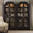 Sanctuary Glass Bunching Curio-Ebony Antiqued Oak