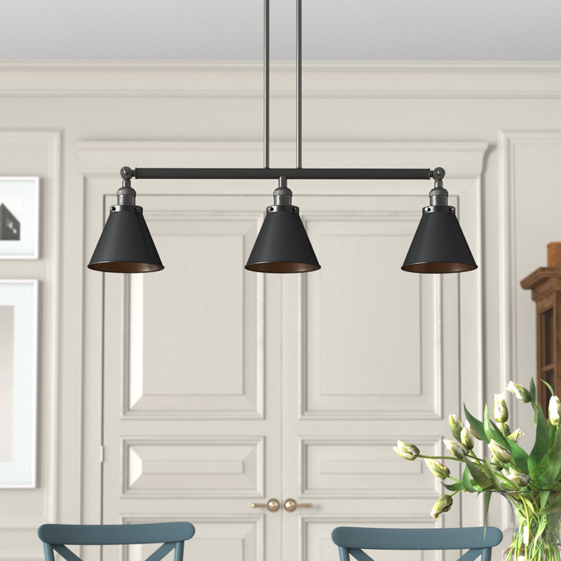 Donovan 3 - Light Kitchen Island Pendant, No Bulb Included, Polished Chrome, Polished Chrome