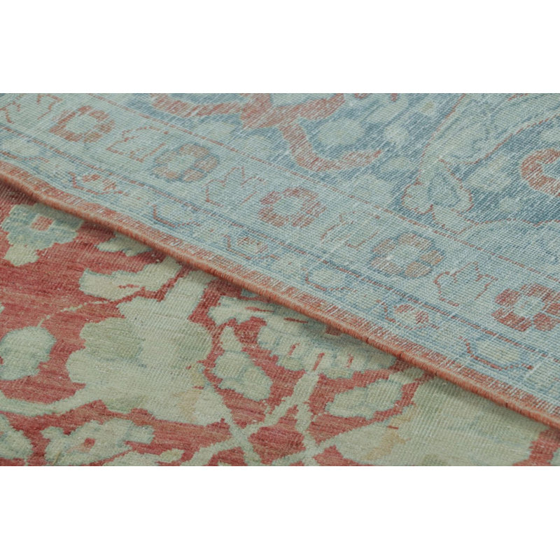 Antique Afghani Tabriz Rug With Floral Patterns In Red And Blue Tones - Rug & Kilim