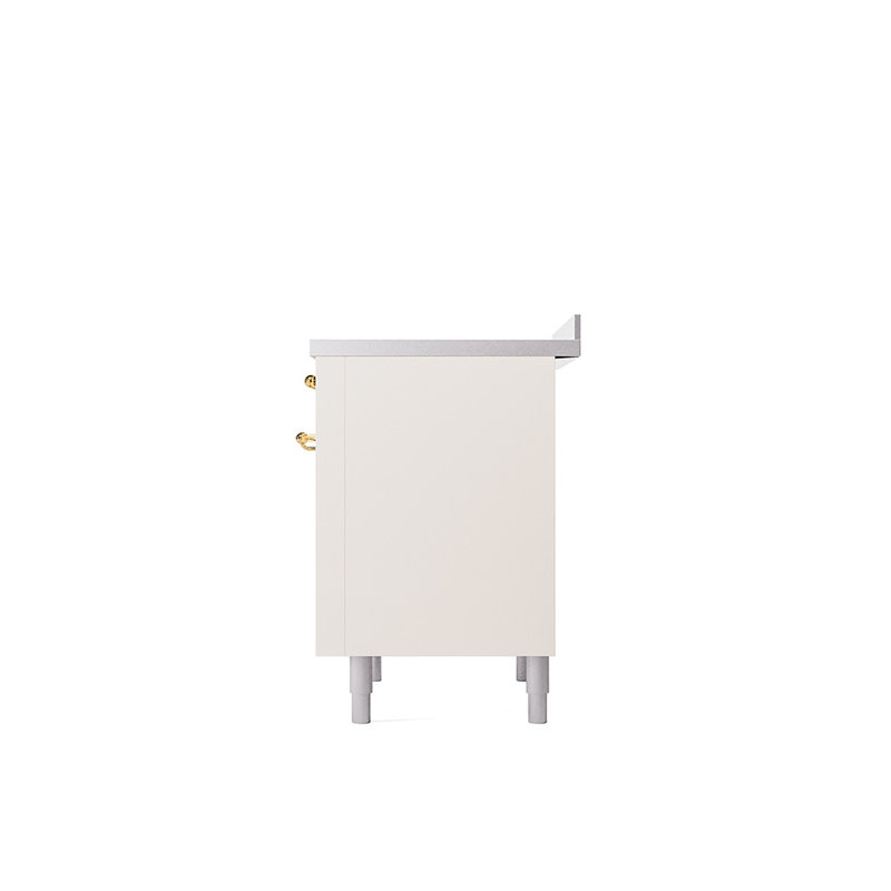ILVE Nostalgie II 36 in Induction Range, Antique White/Brass