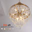 Lustre à intensité variable à 9 lumières de 24 po avec chaîne de suspension Albertico-1261959844