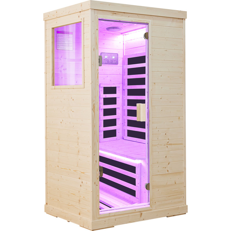 Sauna infrarouge lointain pour une personne avec panneau de commande intelligent