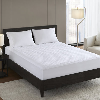 White Chartier Essential Waterproof Hotel King Mattress Pad