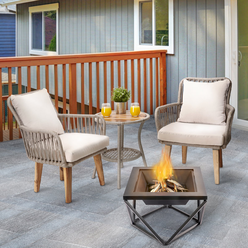 Steel Charcoal Fire Pit Table
