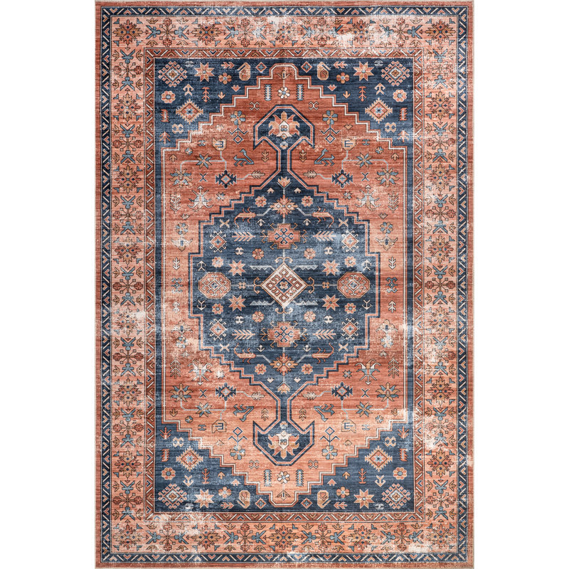 Lunn SplashGuard Traditional Machine Washable Area Rug, Rectangle 2' x 3'