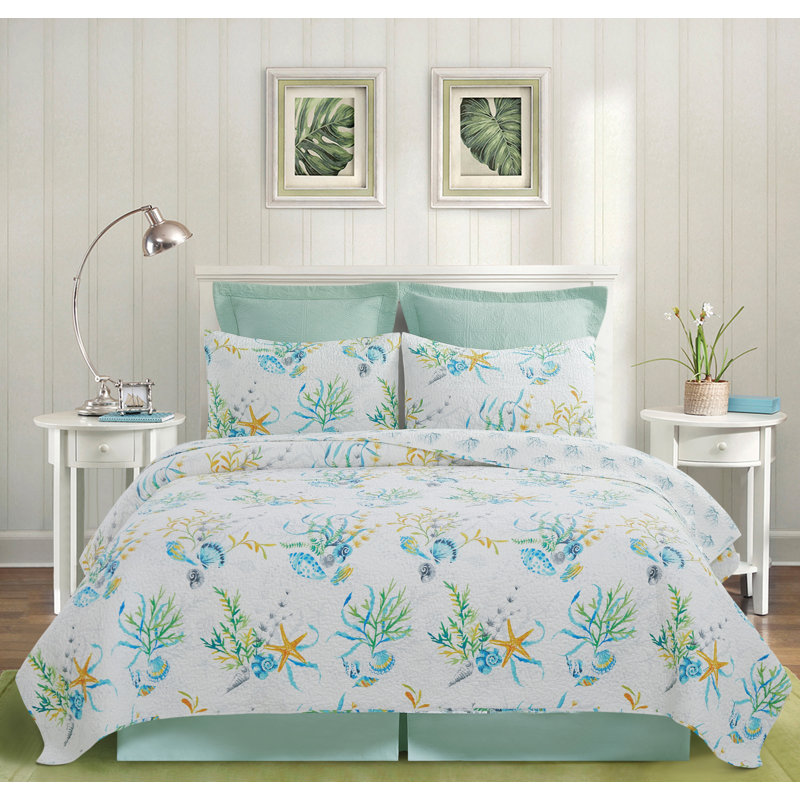 Marlowe Sound Quilt Set, King Coverlet / Bedspread + 2 King Shams