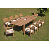 Elisha Outdoor - Piece Teak Dining Set